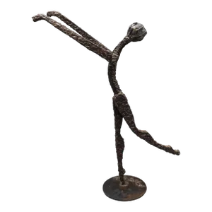 Vintage Arik Amir Brutalist Figurative Sculpture of a Dancer