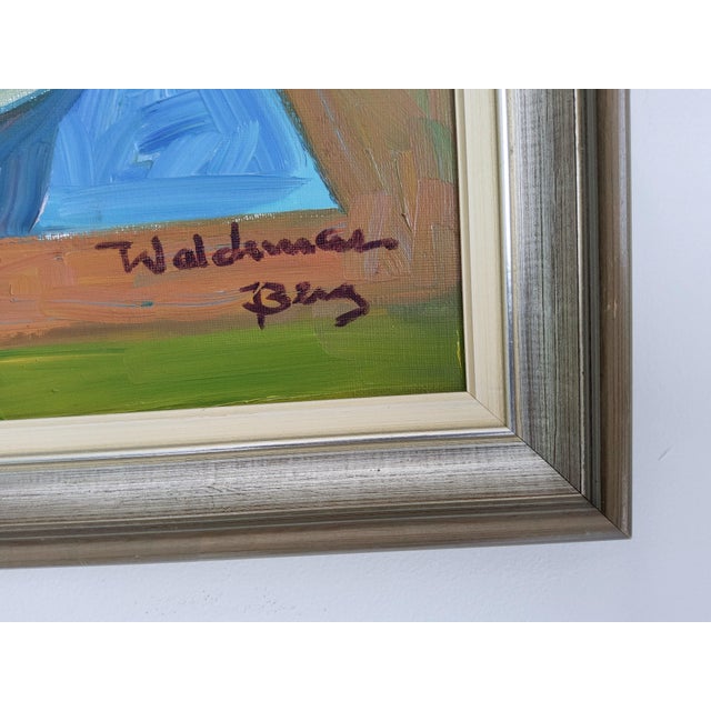 Expressionist Mid Century Still Life Oil Painting by Swedish Artist Waldemar Berg For Sale - Image 12 of 18