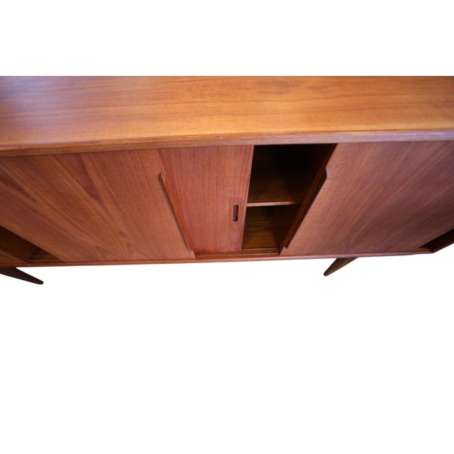 Danish Teak Sideboard with Sliding Doors and Drawers, 1960s For Sale - Image 16 of 17