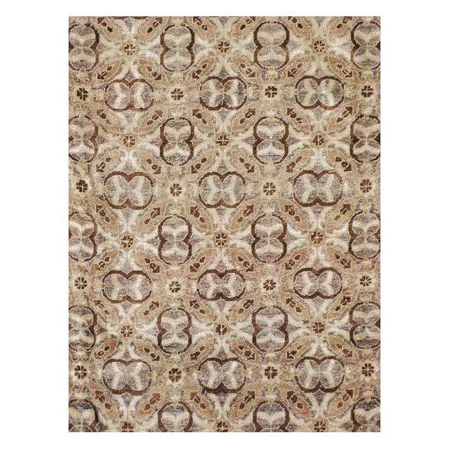 An antique Indian Lahore carpet from the first quarter of the 20th century, Antique because of its age, yet it has a more...