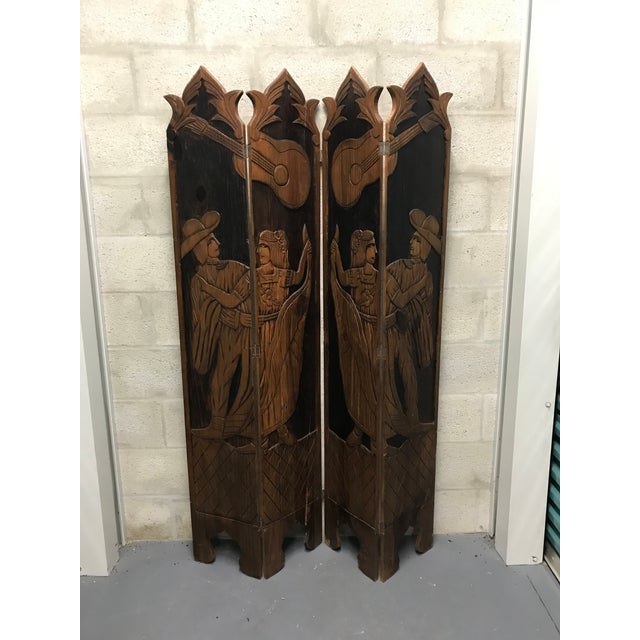 Early 20th Century Vintage Hand Carved Wood Room Divider Chairish