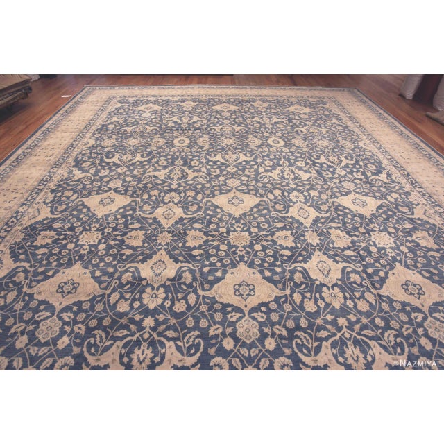 Timelessly Beautiful Traditional Oriental Oversized Modern Indian Agra Rug, Origin: India, Circa: Modern – This gorgeous,...
