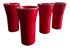 Ceramic Cups from Poët Laval, 1950s, Set of 4