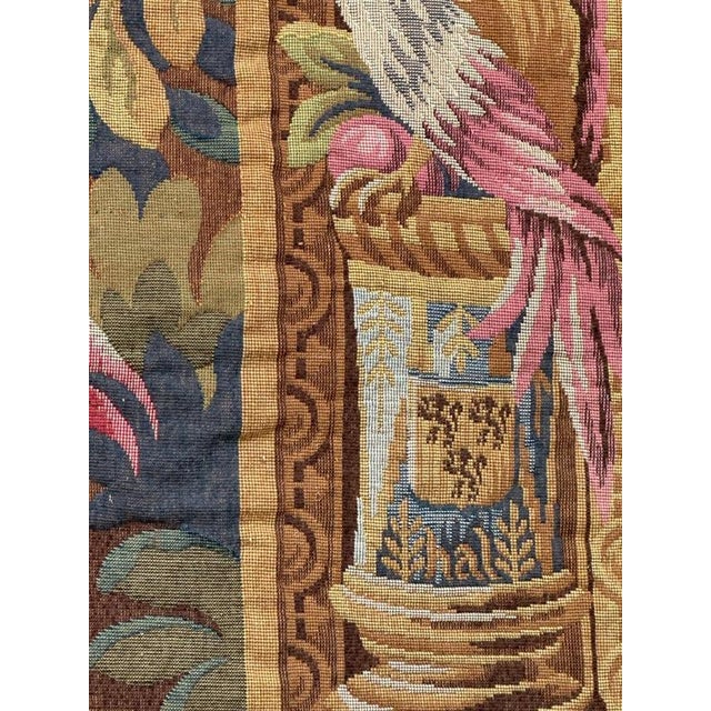 Vintage French Aubusson Style Jacquard Tapestry, 1970s For Sale - Image 16 of 18