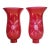 Cranberry Glass Uricane Lamp Shades-a Pair For Sale