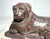 Antique Hand Carved 19th Century Reclining Lion Solid Marble Sculpture Statue For Sale - Image 4 of 16