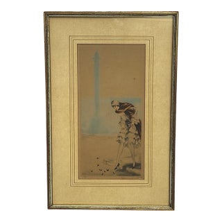 Louis Icart c.1920 Signed Parisian Art Deco Etching Print W Aquatint, "Place Vendôme", #302/500 W Blind Stamp, All Original For Sale