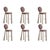Mauve Mary II Bar with Upholstered Legs Chairs by Ottiu, Set of 6 For Sale - Image 8 of 8