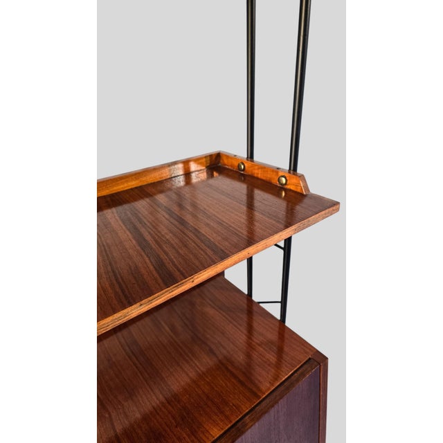 Mid-Century Italian Wall Unit Bookcase with Cabinet Bar, 1960s For Sale - Image 17 of 18