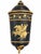 This is a midcentury Italian neoclassical style three piece ceramic lavabo. It is a black Jasperware-like glaze with glint...