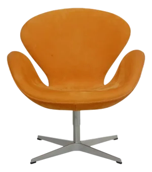 Swan Chair in Yellow Alcantara by Arne Jacobsen