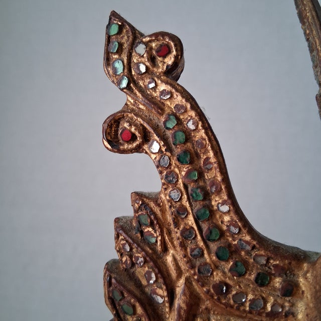Antique Carved Gilt Wood Burmese Jambupati Buddha For Sale - Image 6 of 8