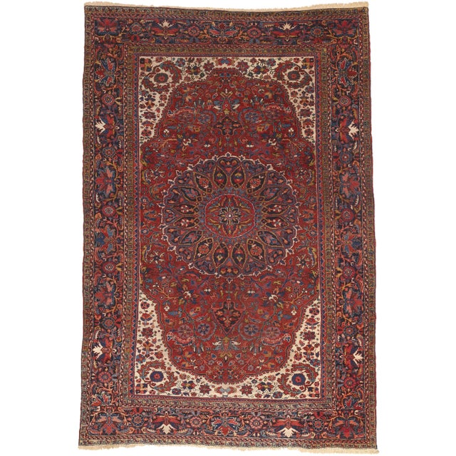 Antique Persian Heriz Rug, 08'00 X 11'11 For Sale - Image 10 of 10