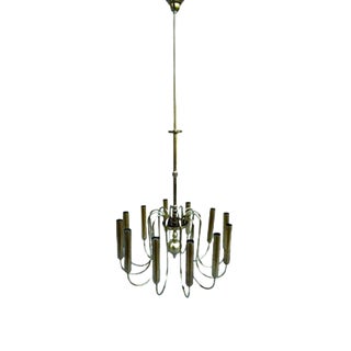 Italian Brass Chandelier, 1940s For Sale