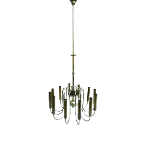 Italian Brass Chandelier, 1940s