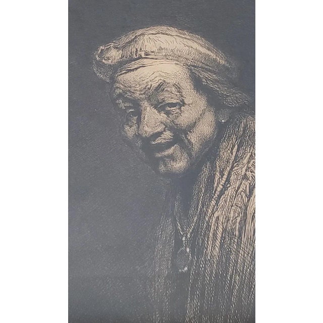 Rembrandt Self Portrait Engraving For Sale - Image 4 of 8