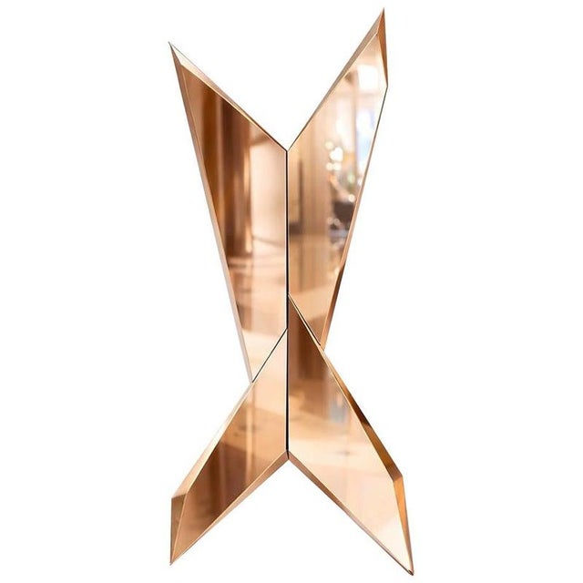 Rocket Bronze Maxi Sculptural Wall Mirror by GTG Design Couture For Sale - Image 13 of 13