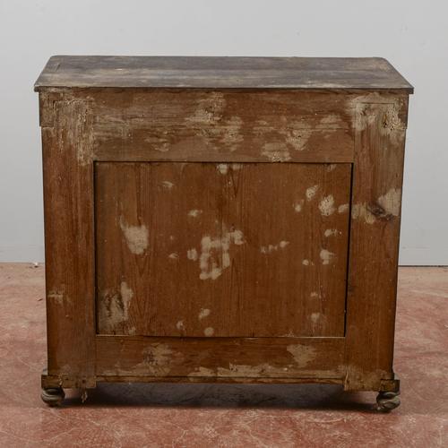 Brown Wooden Console with Gallant Scene For Sale - Image 8 of 9