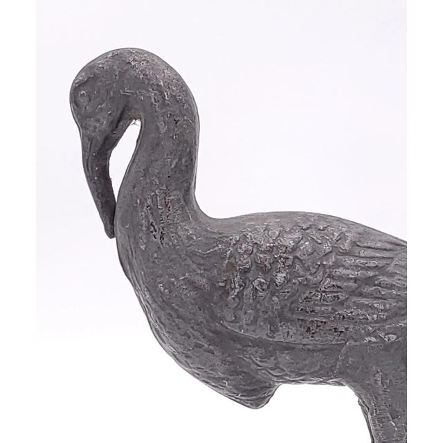 Cast Iron Stork, Circa 1920 For Sale - Image 4 of 9