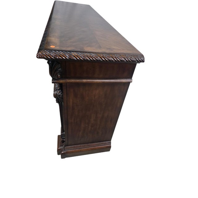 Wood Late 20th Century Large Traditional Mahogany Sideboard Dresser Buffet For Sale - Image 7 of 9