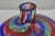 Vintage Mid Century Modern Italian Murano Style Rainbow Swirl Glass Vase For Sale - Image 4 of 9
