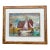 1970’s Original Expressionist New England Seaport Village Sailboats Small Painting Signed & Framed For Sale