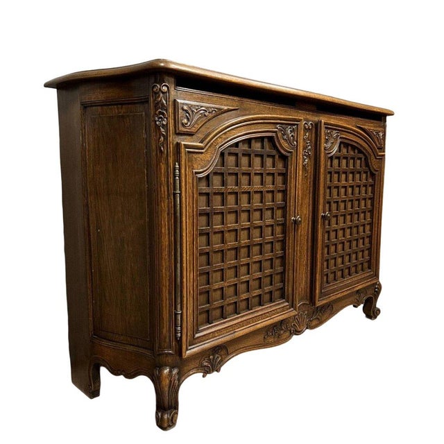 Louis XV Style Curved Wood Paneling Buffet, 1900 For Sale - Image 4 of 7