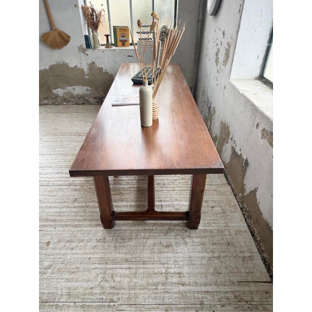Oak Farmhouse Table, 1950s For Sale - Image 11 of 18