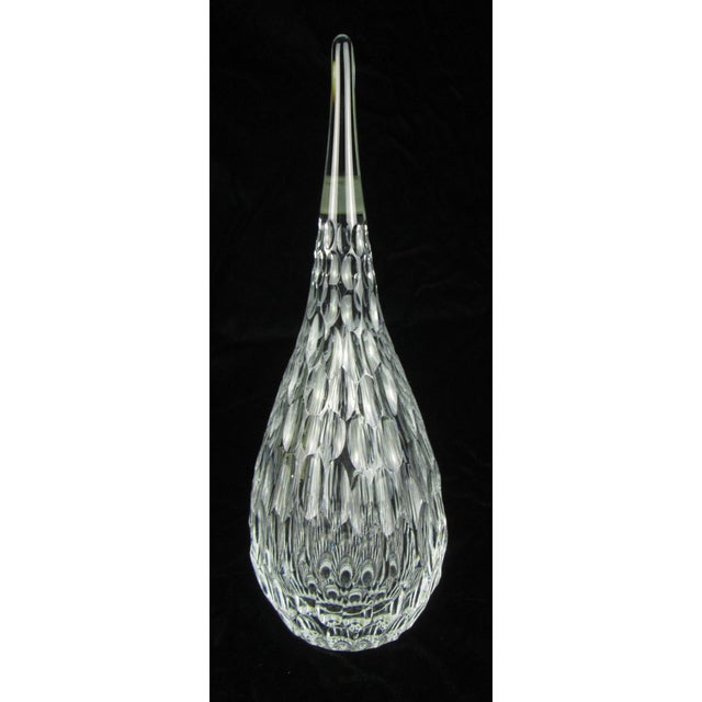 Mid 20th Century Josef Svarc Bohemia Glass Cut Crystal Faceted Droplet Sculpture Paperweight For Sale - Image 9 of 12