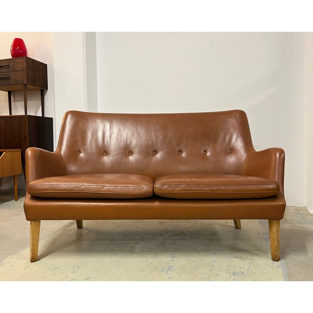 Model 53 Sofa in Cognac Leather by Arne Vodder, 1953 For Sale - Image 10 of 10