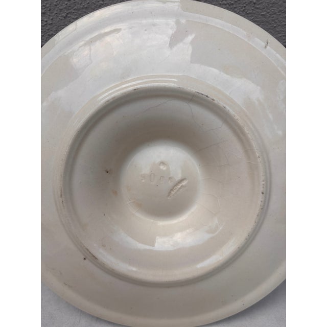 Late 19th Century 19th Century Majolica Oyster Flowers Plate Longchamp For Sale - Image 5 of 5