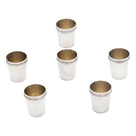 Silver Liqueur Glasses, Set of 6 For Sale
