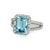 Natural Topaz Diamond Ring 6.5 14k W Gold 5.17 TCW Certified For Sale - Image 4 of 7