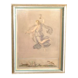 Borghese 1890 Steel Engraving Greco Roman Scene Bernard Picture Co. New York