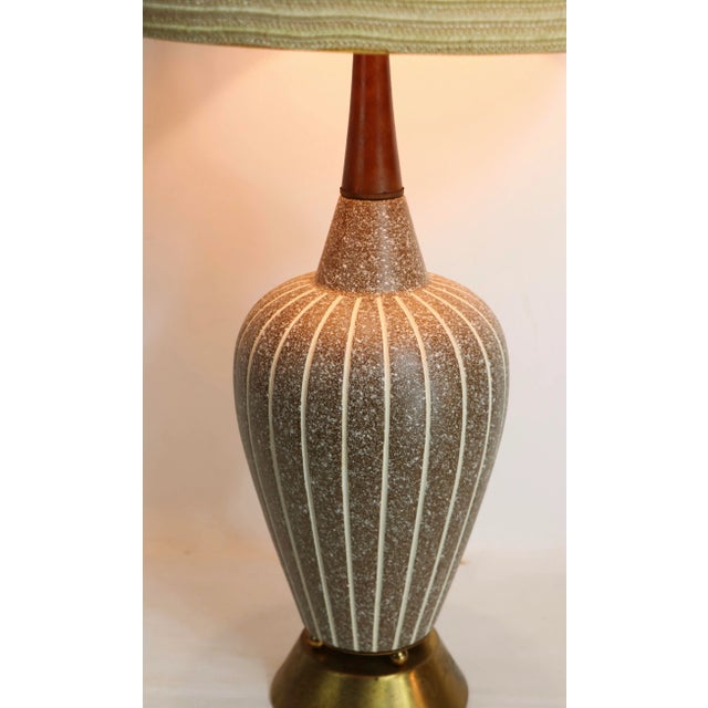Pr. Mid Century Ceramic Table Lamps For Sale - Image 9 of 11