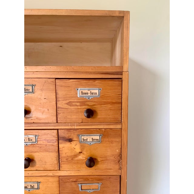 Large Danish Oak Apothecary Cabinet , 1940s For Sale In New York - Image 6 of 8