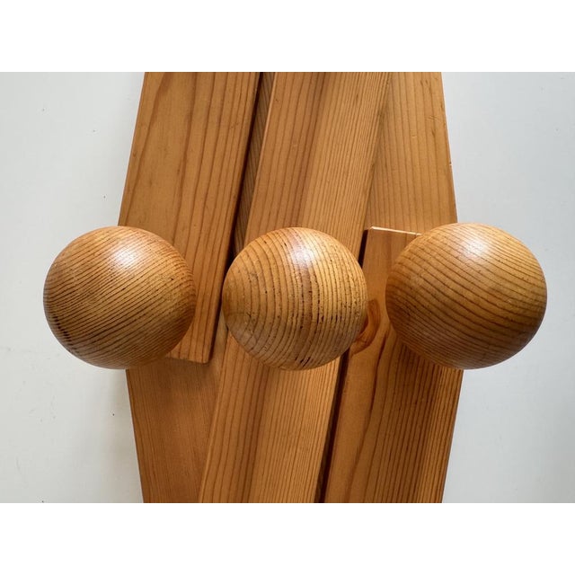 Large Danish Coat Rack in Pine Wood, 1970s For Sale - Image 10 of 15