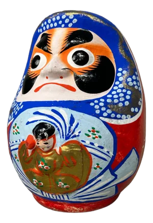 Large Japanese Hand-Painted Daruma, 1970s