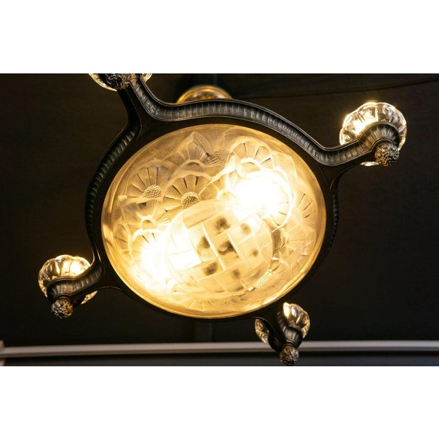 Silver Art Deco Ceiling Light For Sale - Image 8 of 18