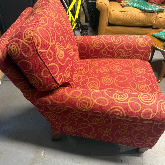 Contemporary Lee Industries Style 1193 Upholstered Lounge Chair – Made in Usa 2007 For Sale - Image 3 of 5