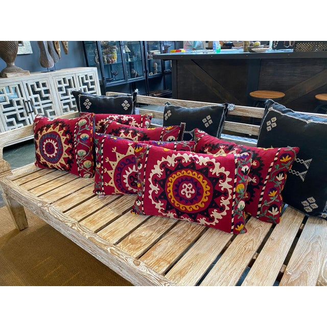 Vintage Suzani Down Pillow For Sale - Image 4 of 4