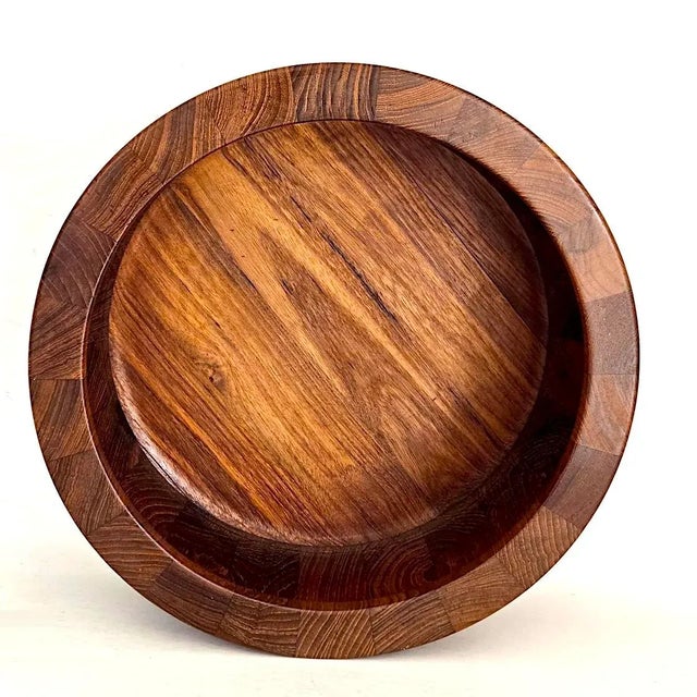 1960s Dansk Staved Danish Teak Wood Bowl, Designed by Jens H, Quistgaard For Sale - Image 9 of 17