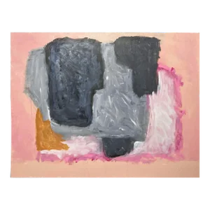 "Eminences Grises" Contemporary Abstract Mixed-Media Painting by G. Campbell Lyman