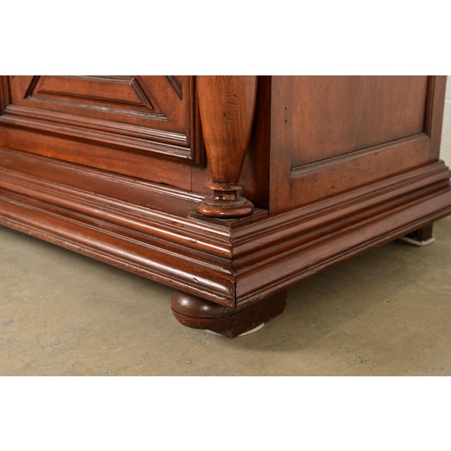 Antique French Renaissance Carved Walnut Sideboard or Bar Cabinet, Circa 1890s For Sale - Image 14 of 18