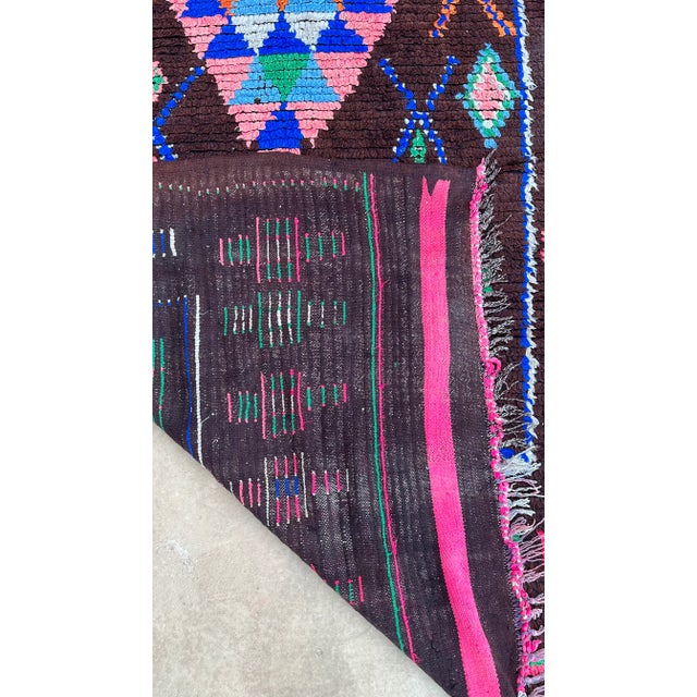 1980s Moroccan Vintage Boujad Rug - 4'0" X 9'6" Ft For Sale - Image 5 of 11