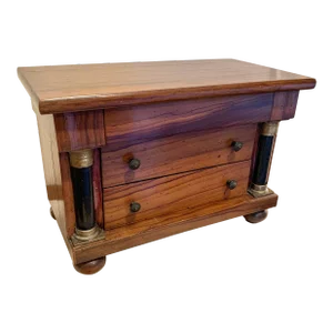 19th Century French Empire Style Walnut Model Chest of Drawers