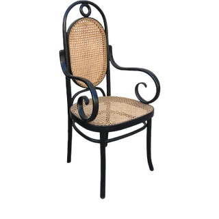 Viennese Art Nouveau Style Chair with High Backrest For Sale