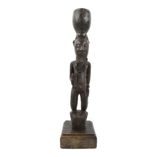 Early 20th Century Senufo Pounder Miniature Figure 13.5 Inch Côte D'ivoire For Sale