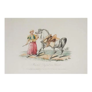 Vintage Carle Vernet Arabian Horse and Handler Aquatint For Sale