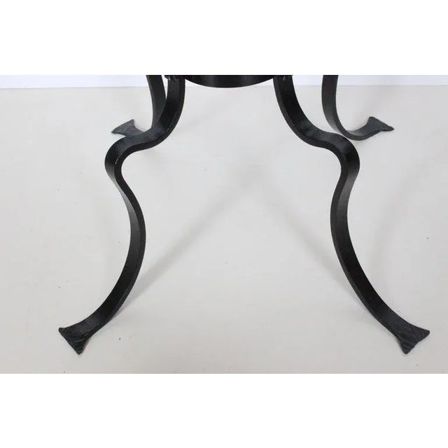 Catalina Style Oak, Ceramic and Wrought Iron "Rooster" Occasional Table, C. 1930 For Sale - Image 12 of 13